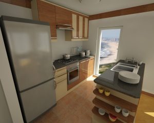 Simple apartment interior 3D visualization