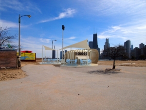 3D Chicago River rides view from the corner