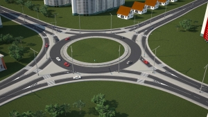 3D Roundabout view from above