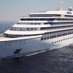 Cruise ship 3D front view