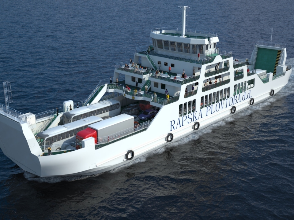 Ferry 3D view from behind