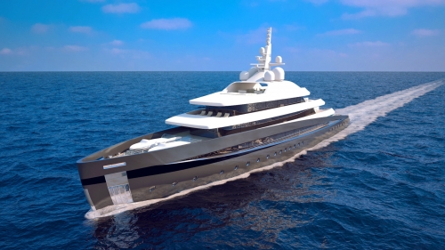 3D Kubo Plus yacht front view