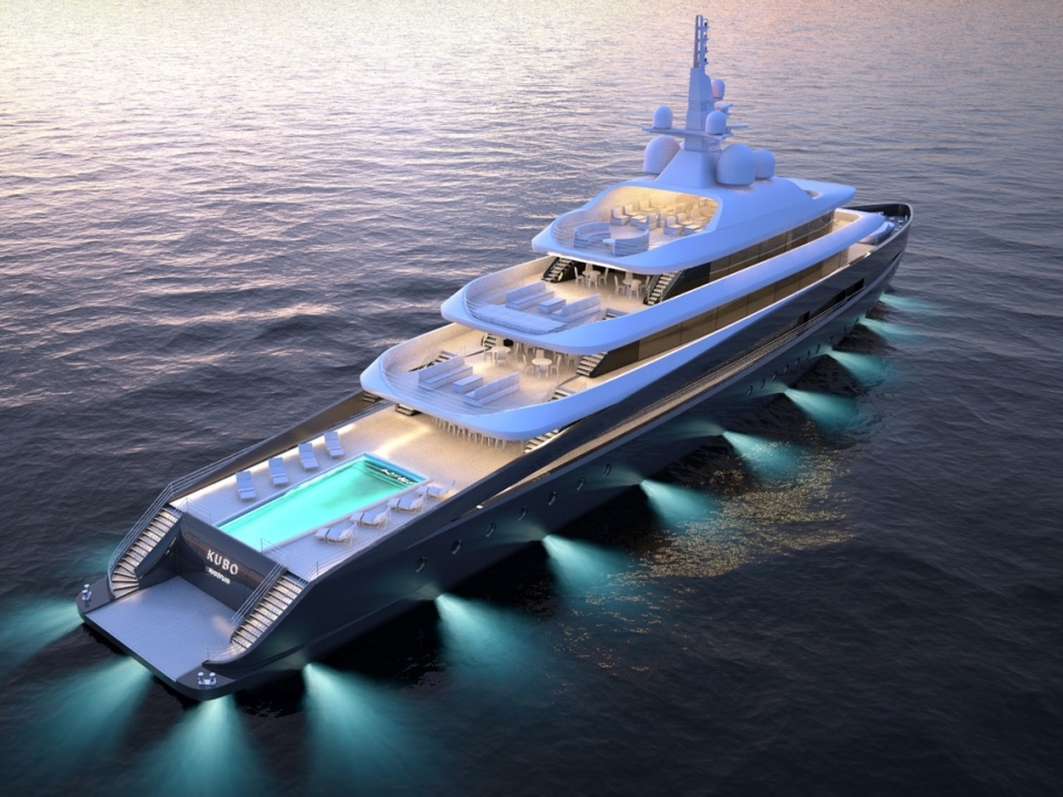 Kubo Plus yacht 3D night view